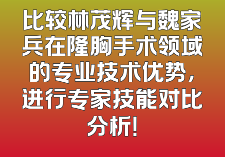 比较林茂辉与魏家兵在隆胸手术领域的专业技术优势，进行专家技能对比分析！
