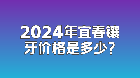 2024年宜春镶牙价格是多少？
