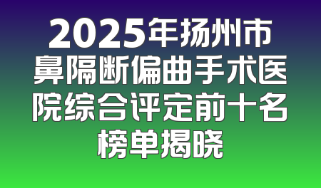 2025年扬州市鼻隔断偏曲手术医院综合评定前十名榜单揭晓