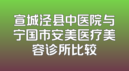 宣城泾县中医院与宁国市安美医疗美容诊所比较