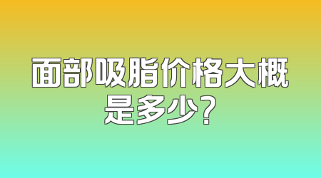 面部吸脂价格大概是多少？