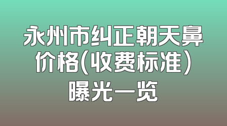 永州市纠正朝天鼻价格(收费标准)曝光一览