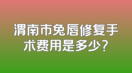 渭南市兔唇修复手术费用是多少？