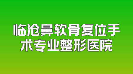 临沧鼻软骨复位手术专业整形医院