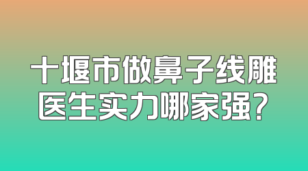 十堰市做鼻子线雕医生实力哪家强？