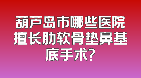 葫芦岛市哪些医院擅长肋软骨垫鼻基底手术？