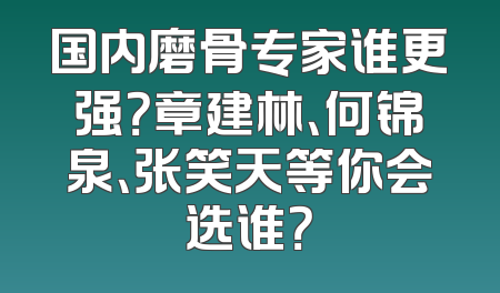 国内磨骨专家谁更强？章建林、何锦泉、张笑天等你会选谁？