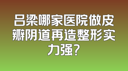 吕梁哪家医院做皮瓣阴道再造整形实力强？