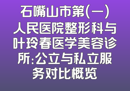 石嘴山市第（一）人民医院整形科与叶玲春医学美容诊所：公立与私立服务对比概览