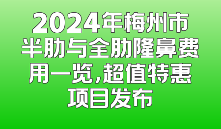 2024年梅州市半肋与全肋隆鼻费用一览，超值特惠项目发布