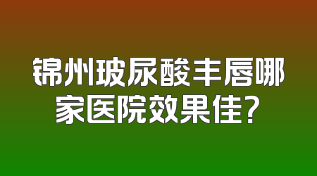 锦州玻尿酸丰唇哪家医院效果佳？