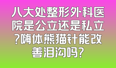 八大处整形外科医院是公立还是私立？嗨体熊猫针能改善泪沟吗？