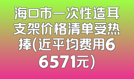 海口市一次性造耳支架价格清单受热捧（近平均费用66571元）