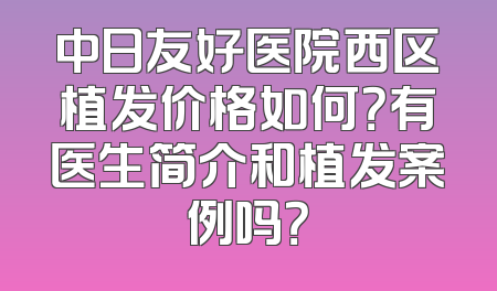 中日友好医院西区植发价格如何？有医生简介和植发案例吗？