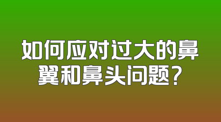 如何应对过大的鼻翼和鼻头问题？