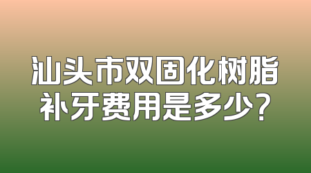 汕头市双固化树脂补牙费用是多少？