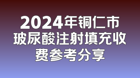 2024年铜仁市玻尿酸注射填充收费参考分享
