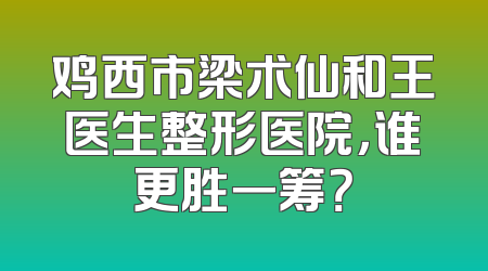 鸡西市梁术仙和王医生整形医院，谁更胜一筹？
