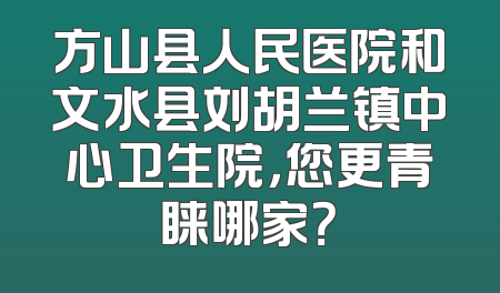 方山县人民医院和文水县刘胡兰镇中心卫生院，您更青睐哪家？