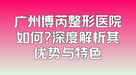 广州博芮整形医院如何？深度解析其优势与特色
