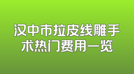 汉中市拉皮线雕手术热门费用一览