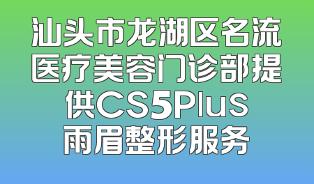 汕头市龙湖区名流医疗美容门诊部提供CS5Plus雨眉整形服务