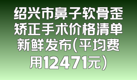 绍兴市鼻子软骨歪矫正手术价格清单新鲜发布（平均费用12471元）