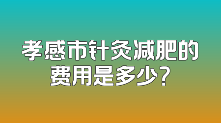 孝感市针灸减肥的费用是多少？
