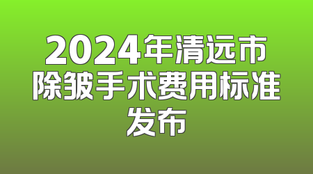 2024年清远市除皱手术费用标准发布