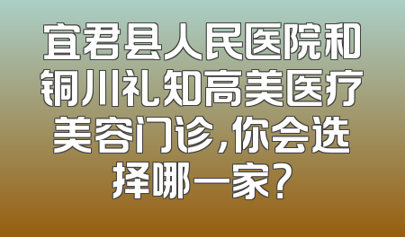 宜君县人民医院和铜川礼知高美医疗美容门诊，你会选择哪一家？