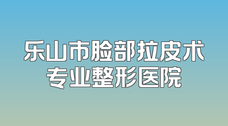 乐山市脸部拉皮术专业整形医院