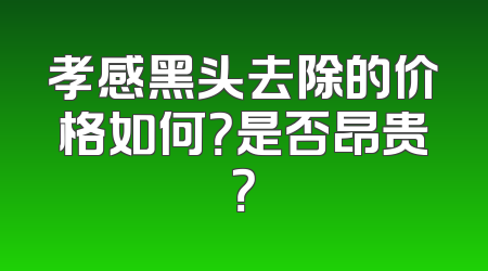 孝感黑头去除的价格如何？是否昂贵？