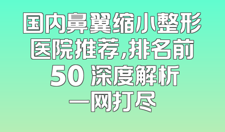 国内鼻翼缩小整形医院推荐，排名前 50 深度解析一网打尽