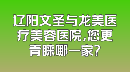 辽阳文圣与龙美医疗美容医院，您更青睐哪一家？