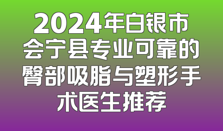 2024年白银市会宁县专业可靠的臀部吸脂与塑形手术医生推荐