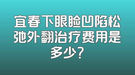 宜春下眼睑凹陷松弛外翻治疗费用是多少？