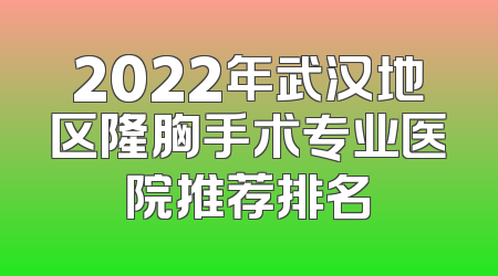 2022年武汉地区隆胸手术专业医院推荐排名