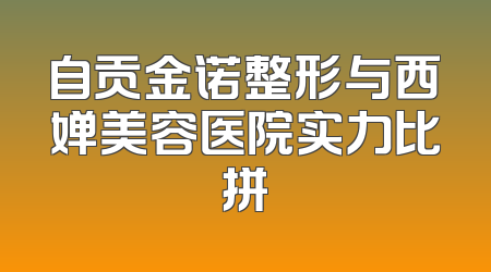 自贡金诺整形与西婵美容医院实力比拼