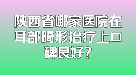 陕西省哪家医院在耳部畸形治疗上口碑良好？