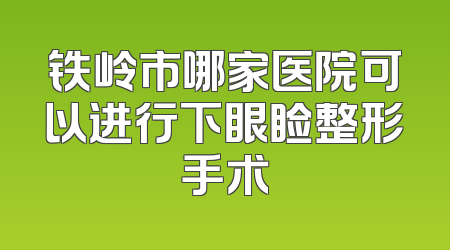 铁岭市哪家医院可以进行下眼睑整形手术