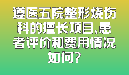 遵医五院整形烧伤科的擅长项目、患者评价和费用情况如何？