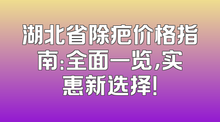 湖北省除疤价格指南：全面一览，实惠新选择！