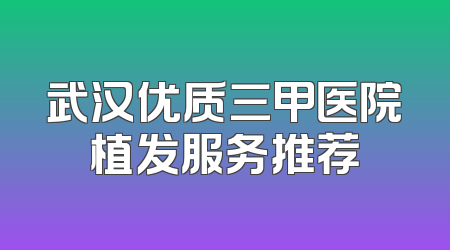 武汉优质三甲医院植发服务推荐
