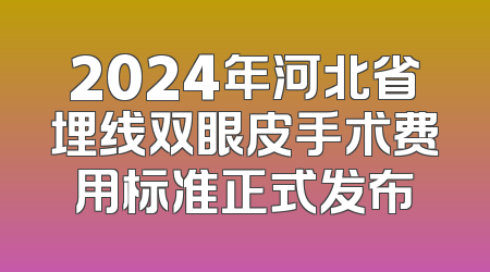 2024年河北省埋线双眼皮手术费用标准正式发布