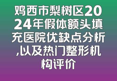 鸡西市梨树区2024年假体额头填充医院优缺点分析，以及热门整形机构评价