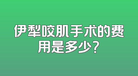 伊犁咬肌手术的费用是多少？
