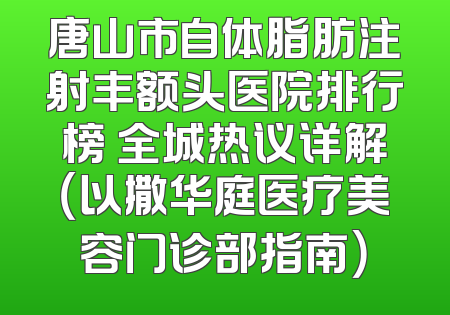 唐山市自体脂肪注射丰额头医院排行榜 全城热议详解（以撒华庭医疗美容门诊部指南）