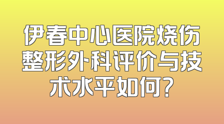 伊春中心医院烧伤整形外科评价与技术水平如何？