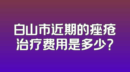 白山市近期的痤疮治疗费用是多少？