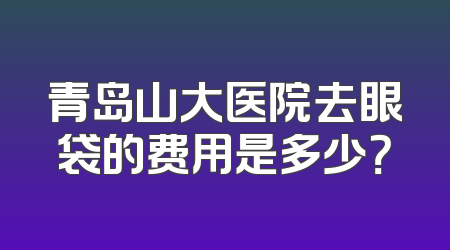 青岛山大医院去眼袋的费用是多少？